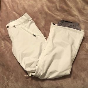 Women’s white Burton snowboarding pants